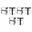 Pemberly Row Contemporary Cream Boucle Fabric Dining Chairs (Set of 6)