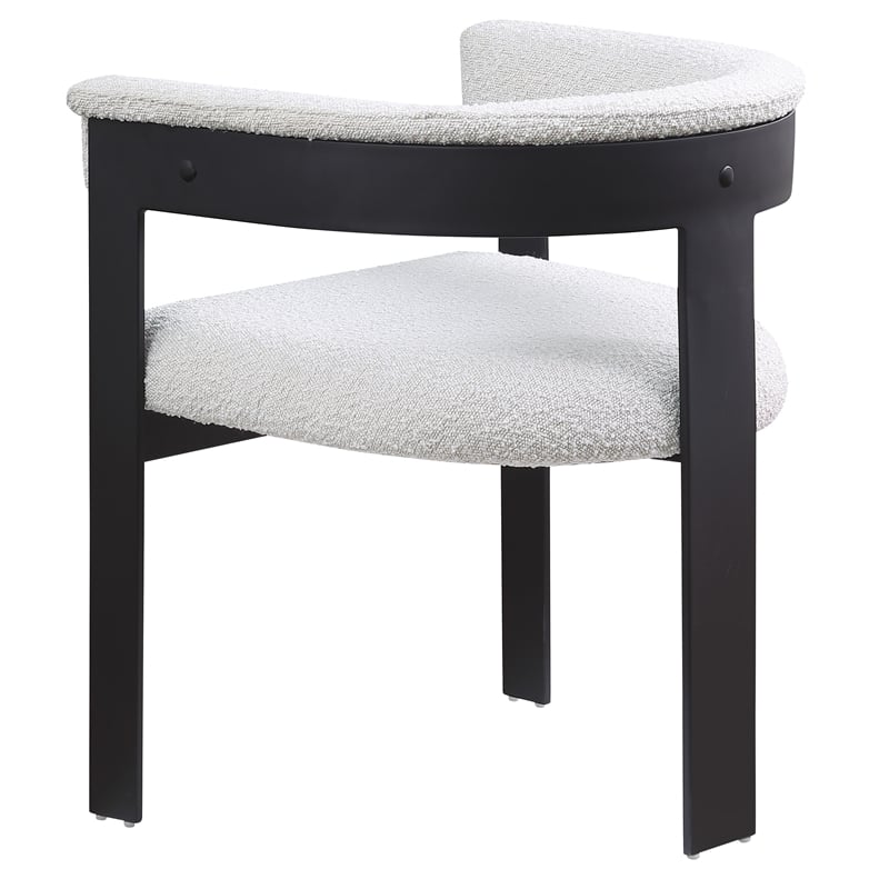 Pemberly Row Contemporary Cream Boucle Fabric Dining Chairs (Set of 4)