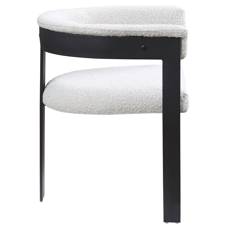Pemberly Row Contemporary Cream Boucle Fabric Dining Chairs (Set of 4)