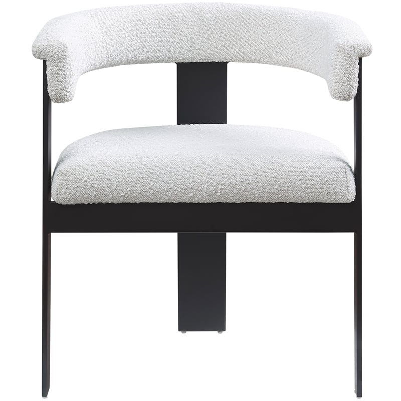 Pemberly Row Contemporary Cream Boucle Fabric Dining Chairs (Set of 4)