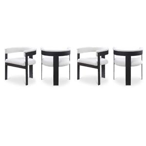 Pemberly Row Contemporary Cream Boucle Fabric Dining Chairs (Set of 4)