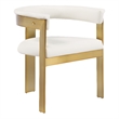 Pemberly Row Contemporary Cream Vegan Leather Dining Chairs (Set of 6)