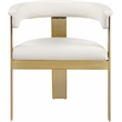 Pemberly Row Contemporary Cream Vegan Leather Dining Chairs (Set of 6)