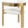 Pemberly Row Contemporary Cream Vegan Leather Dining Chairs (Set of 4)