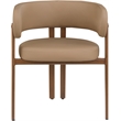 Pemberly Row Contemporary Tan Vegan Leather Dining Chairs (Set of 6)