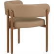 Pemberly Row Contemporary Tan Vegan Leather Dining Chairs (Set of 6)