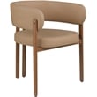 Pemberly Row Contemporary Tan Vegan Leather Dining Chairs (Set of 4)
