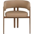 Pemberly Row Contemporary Tan Vegan Leather Dining Chairs (Set of 4)