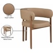 Pemberly Row Contemporary Tan Vegan Leather Dining Chairs (Set of 4)