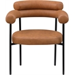 Pemberly Row Contemporary Cognac Vegan Leather Dining Chairs (Set of 6)