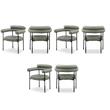 Pemberly Row Contemporary Green Vegan Leather Dining Chairs (Set of 6)