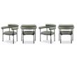 Pemberly Row Contemporary Green Vegan Leather Dining Chairs (Set of 4)
