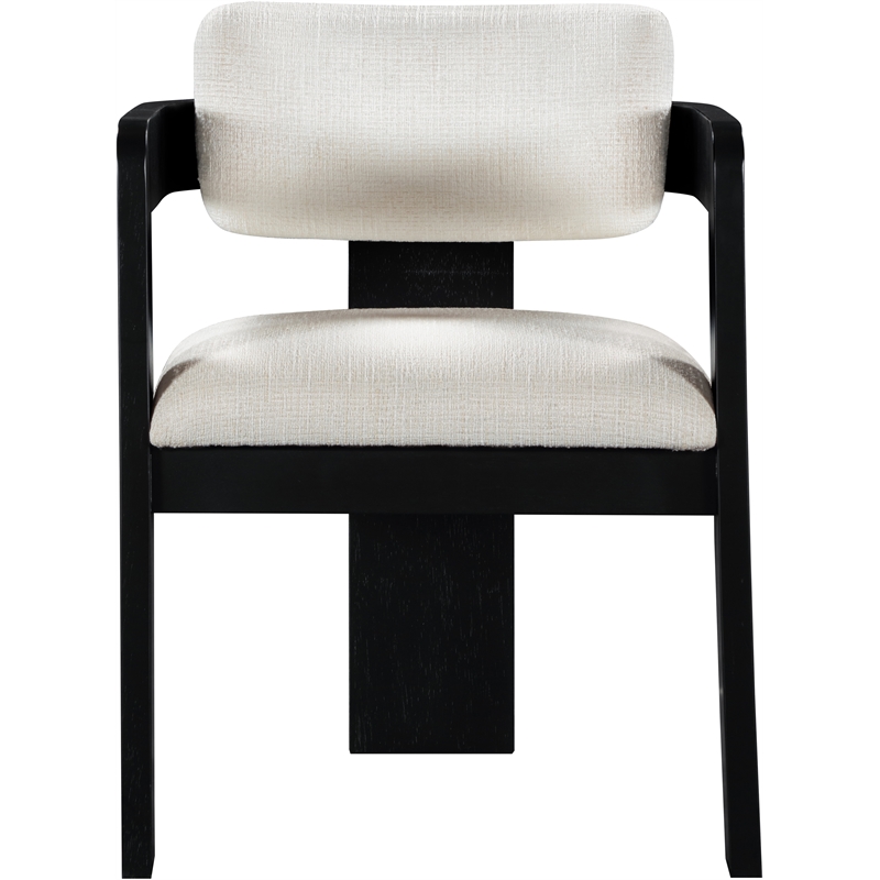 Pemberly Row Contemporary Cream Linen Textured Fabric Dining Chairs (Set of 6)