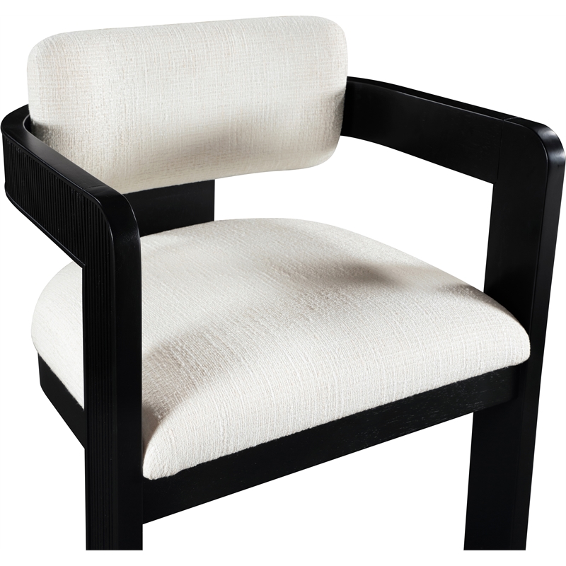 Pemberly Row Contemporary Cream Linen Textured Fabric Dining Chairs (Set of 6)