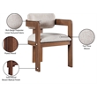 Pemberly Row Contemporary Beige Linen Textured Fabric Dining Chairs (Set of 6)