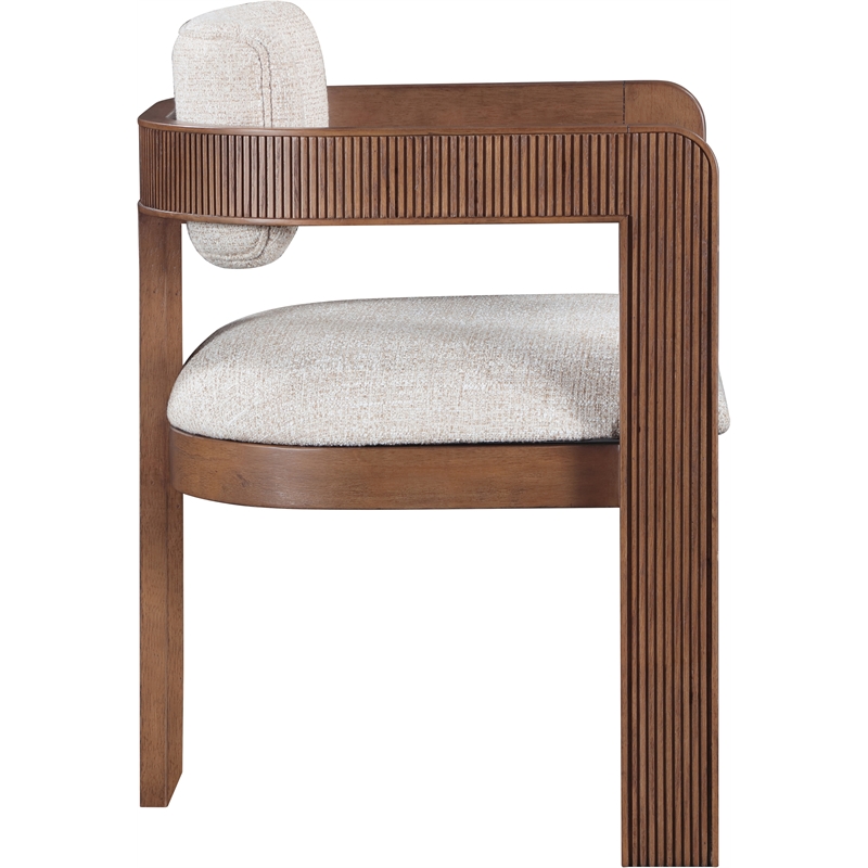 Pemberly Row Contemporary Beige Linen Textured Fabric Dining Chairs (Set of 4)