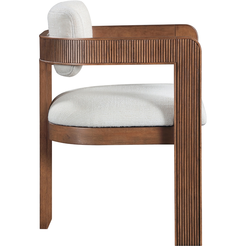 Pemberly Row Contemporary Cream Linen Textured Fabric Dining Chairs (Set of 4)
