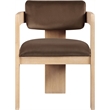 Pemberly Row Contemporary Brown Velvet Dining Chairs (Set of 6)
