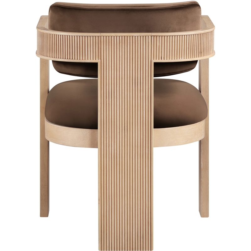 Pemberly Row Contemporary Brown Velvet Dining Chairs (Set of 6)