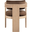 Pemberly Row Contemporary Brown Velvet Dining Chairs (Set of 6)