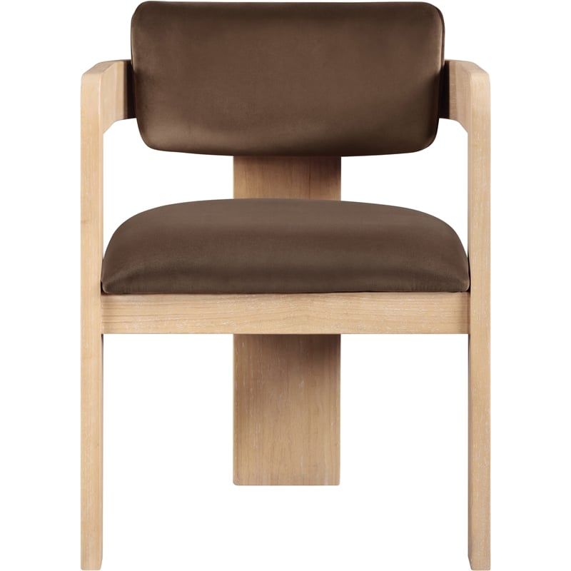 Pemberly Row Contemporary Brown Velvet Dining Chairs (Set of 4)