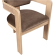 Pemberly Row Contemporary Brown Velvet Dining Chairs (Set of 4)