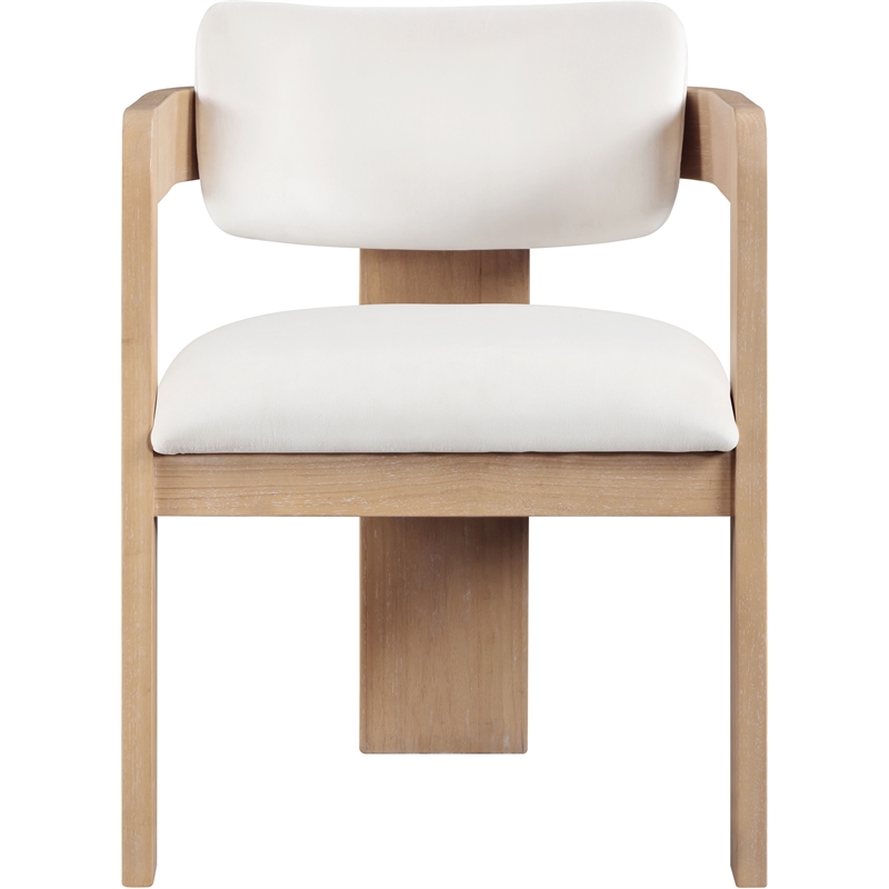 Pemberly Row Contemporary Cream Velvet Dining Chairs (Set of 6)