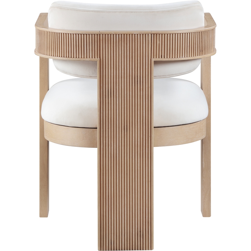 Pemberly Row Contemporary Cream Velvet Dining Chairs (Set of 6)