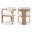 Pemberly Row Contemporary Cream Velvet Dining Chairs (Set of 4)