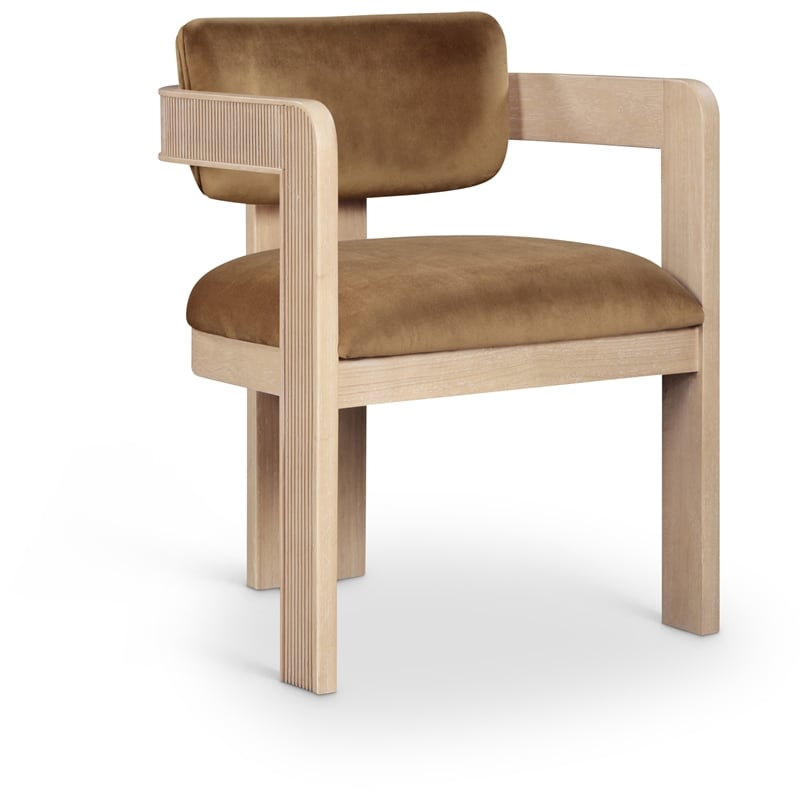 Pemberly Row Contemporary Saddle Velvet Dining Chairs (Set of 6)