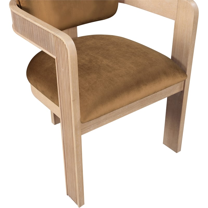 Pemberly Row Contemporary Saddle Velvet Dining Chairs (Set of 6)