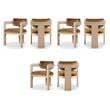 Pemberly Row Contemporary Saddle Velvet Dining Chairs (Set of 6)