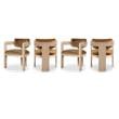 Pemberly Row Contemporary Saddle Velvet Dining Chairs (Set of 4)
