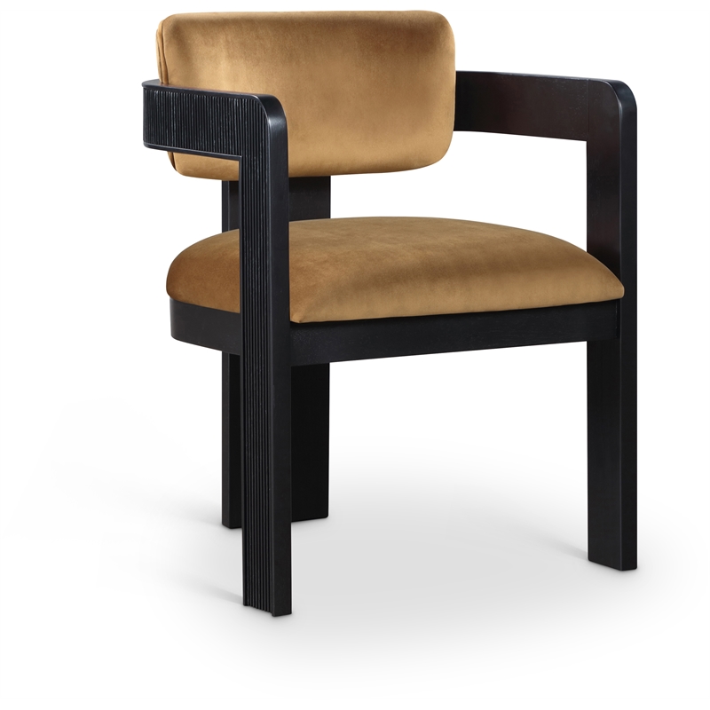 Pemberly Row Contemporary Saddle Velvet Dining Chairs (Set of 6)