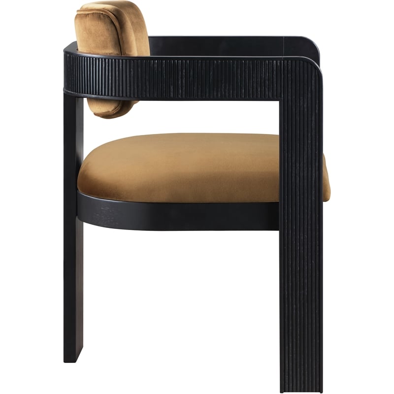 Pemberly Row Contemporary Saddle Velvet Dining Chairs (Set of 4)