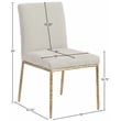 Pemberly Row Contemporary Cream Chenille Fabric Dining Side Chairs (Set of 6)