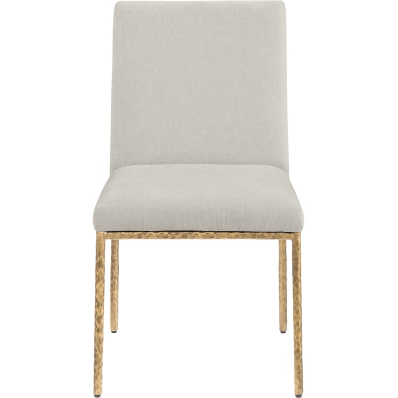 Pemberly Row Contemporary Cream Chenille Fabric Dining Side Chairs (Set of 6)