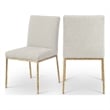 Pemberly Row Contemporary Cream Chenille Fabric Dining Side Chairs (Set of 4)