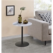 Pemberly Row Set of 2 End Table and Coffee Table with Gray Marble Texture Top
