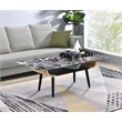 Pemberly Row Set of 2 End Table and Coffee Table with Black Marble Texture Top
