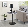 Pemberly Row Set of 2 End Table and Coffee Table with Black Marble Texture Top