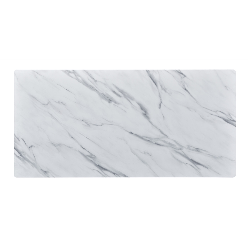 Pemberly Row Set of 2 End Table and Coffee Table with White Marble Texture Top