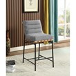 Pemberly Row Set of 2 Gray Boucle Fabric Counter Height Chairs