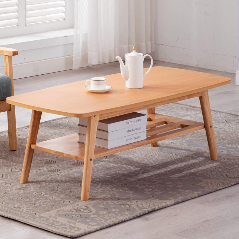 Pemberly Row Set of 2 Beige Linen Fabric Chair & Natural Light Oak Coffee Table