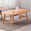 Pemberly Row Set of 2 Beige Linen Fabric Chair & Natural Light Oak Coffee Table