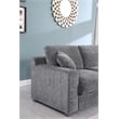 Pemberly Row Set of 2 Chenille Sectional Rt-Facing Chaise & Fireplace TV Console