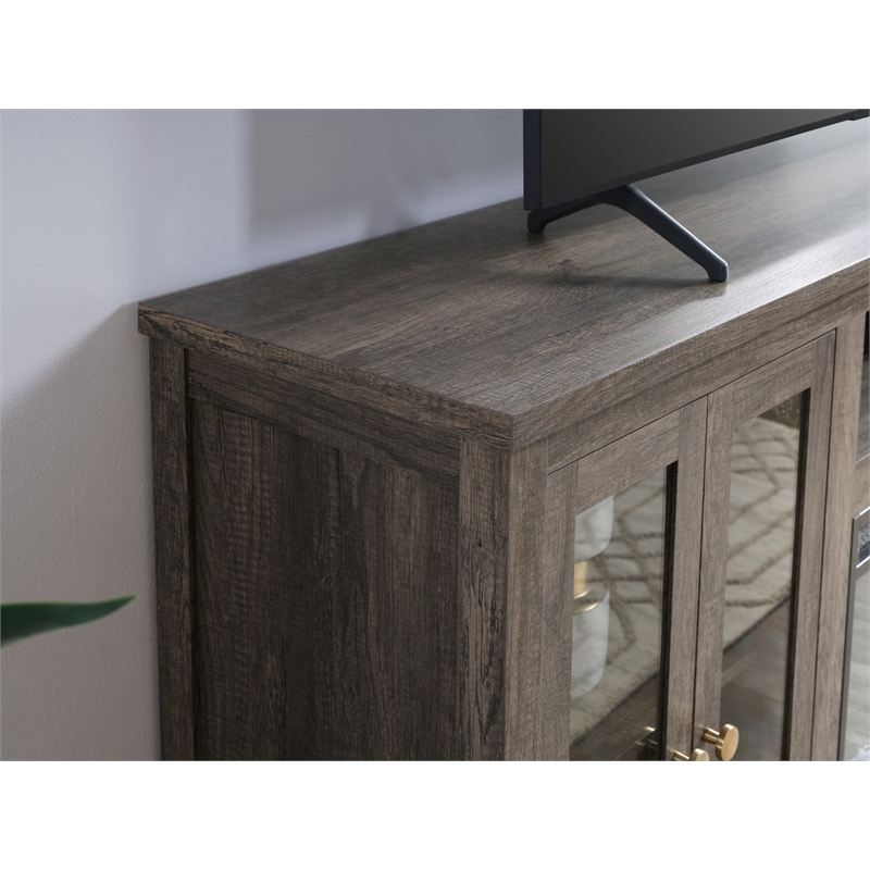 Pemberly Row Set of 2 Sleeper Loveseat and Fireplace TV Console
