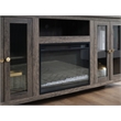 Pemberly Row Set of 2 Sleeper Loveseat and Fireplace TV Console
