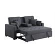 Pemberly Row Set of 2 Sleeper Loveseat and Fireplace TV Console