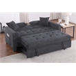 Pemberly Row Set of 2 Sleeper Loveseat and Fireplace TV Console